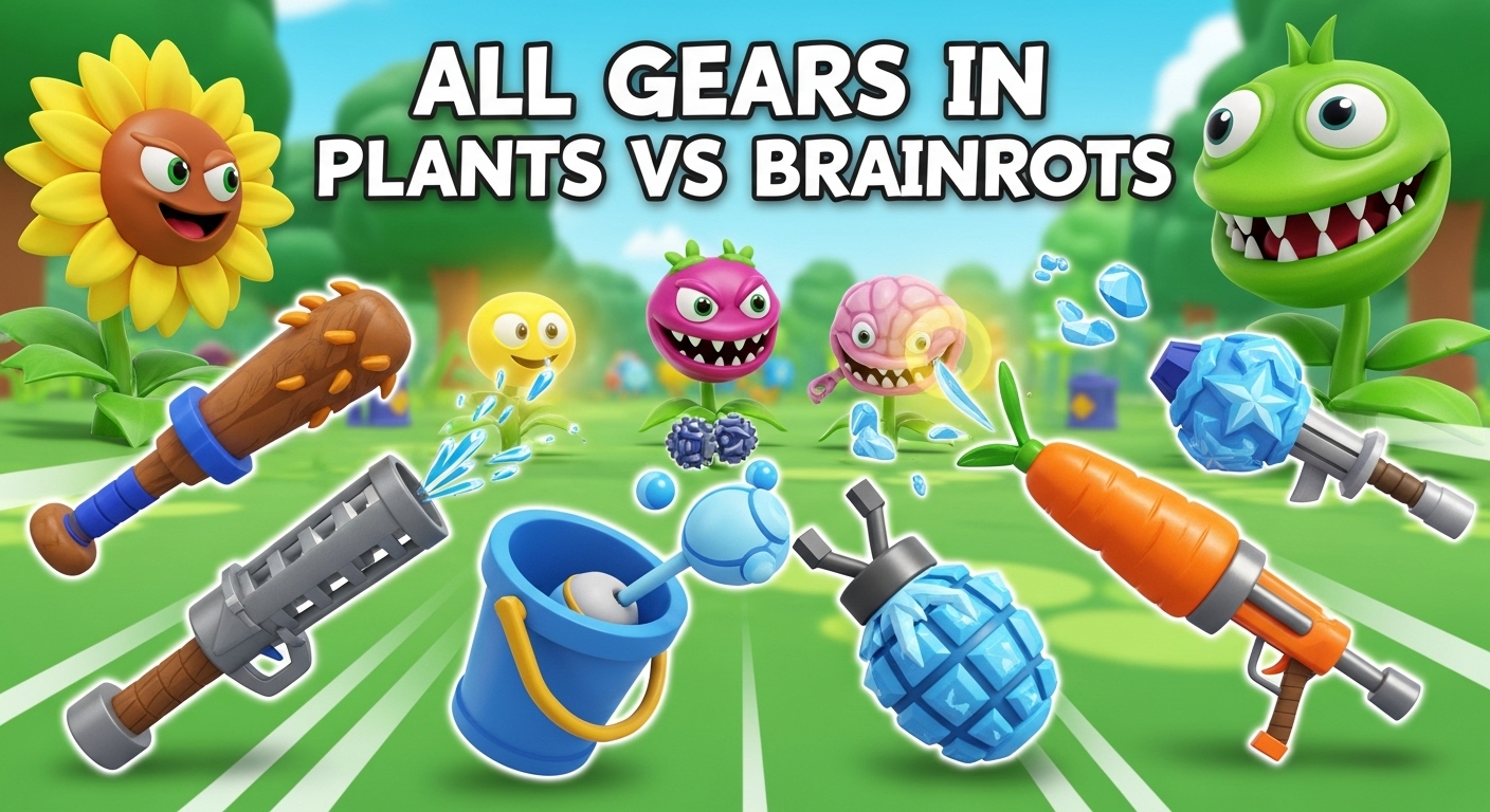 All Gears in Plants vs Brainrots Guide