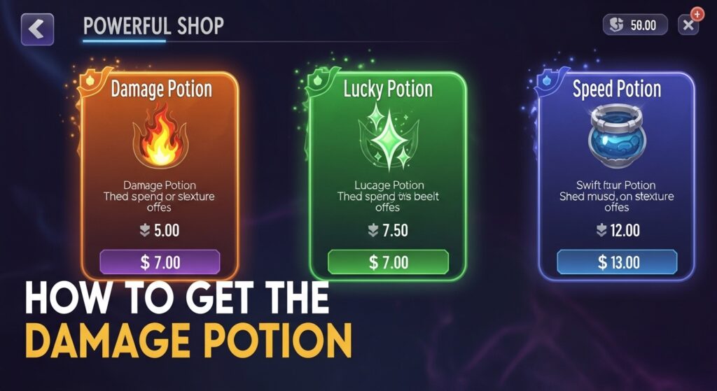 Get the Damage Potion