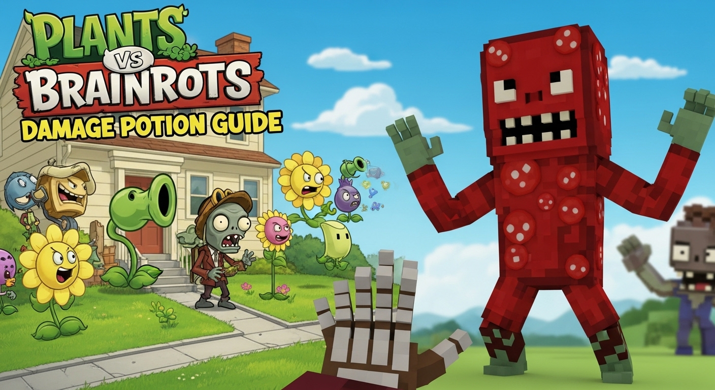 Plants vs Brainrots Damage Potion Guide
